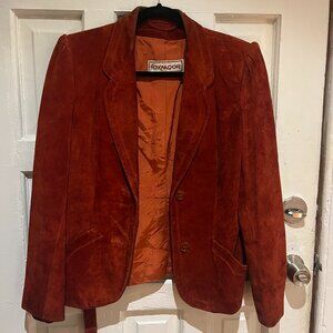 Authentic Foxmoor Burnt Orange 1970s Suede Jacket